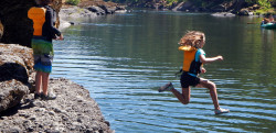 Rogue River Rafting - Oregon Rafting - Rock Jumping - kids