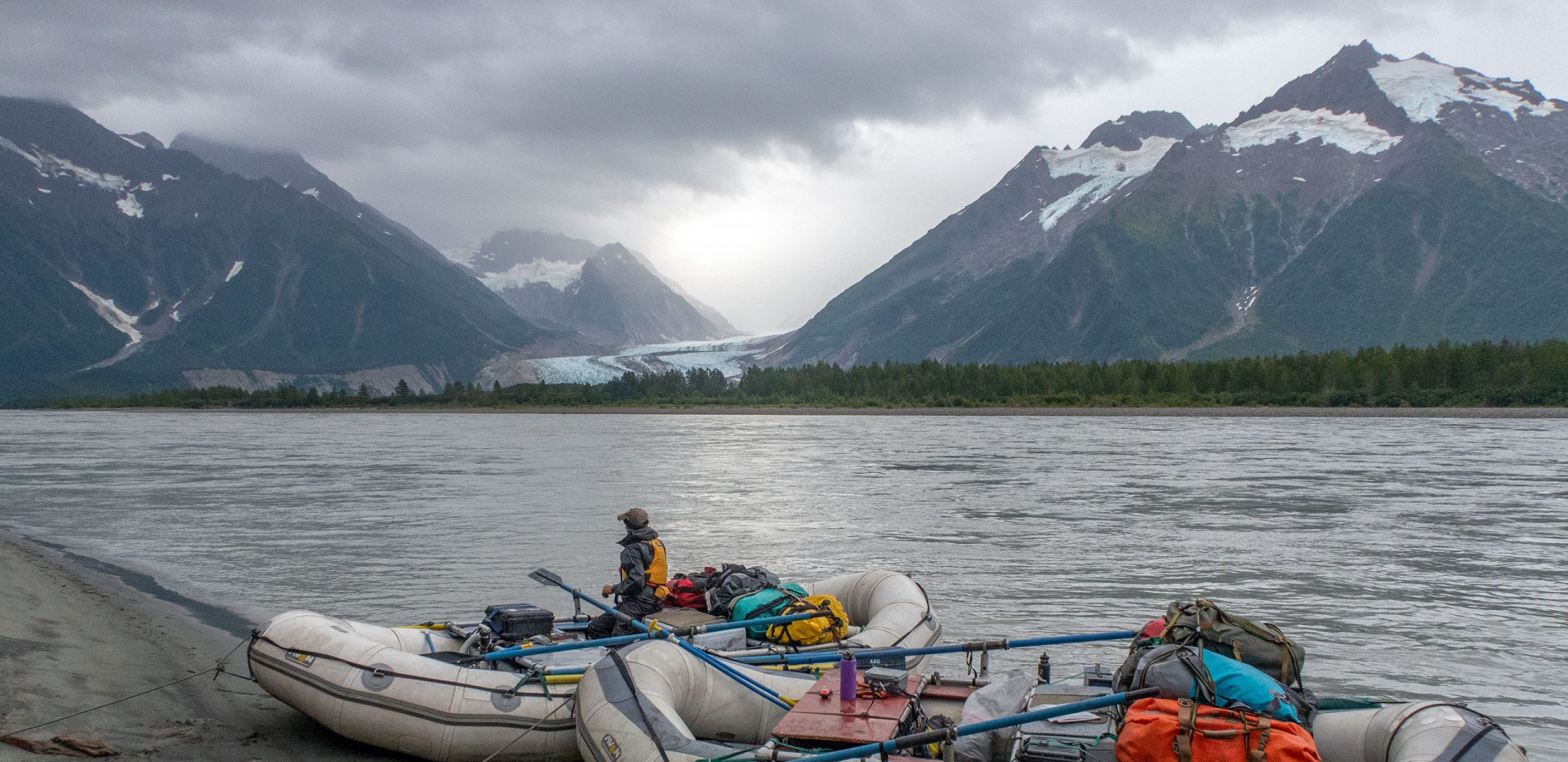 Tatshenshini River Rafting Alaska - Walker Glacier. Photo: Pete Wallstrom