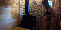 Momentum Wood Fired Sauna Trailer - Adding Water